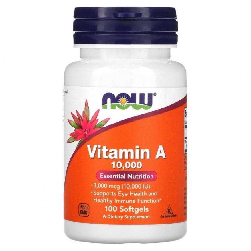 NOW Vitamin A 10000 IU  (100 капсул)