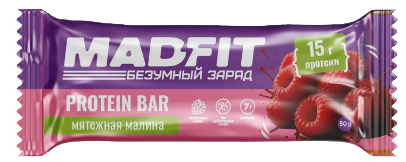 Mad Fit Батончик неглазированный 50гр (Малина)