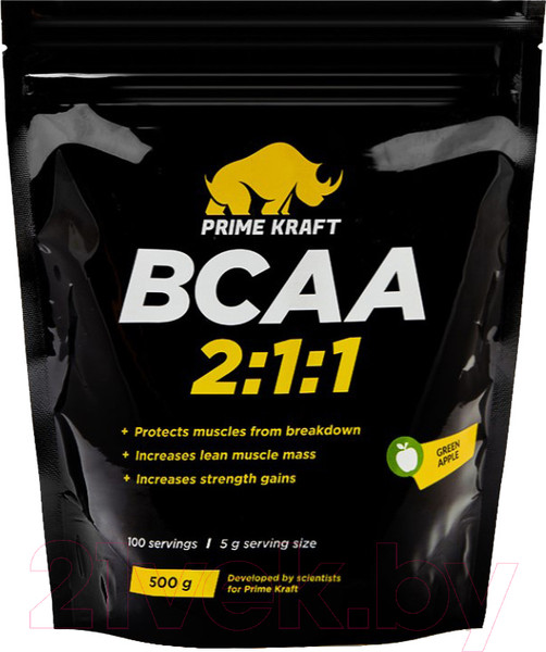 Аминокомплекс PrimeKraft BCAA 2:1:1 500г (Зеленое Яблоко)