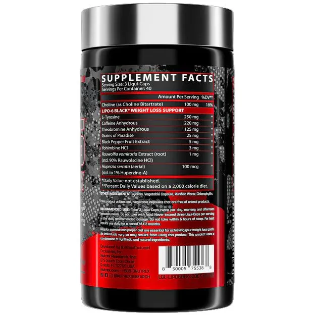 Жиросжигатель Nutrex Lipo-6 Black