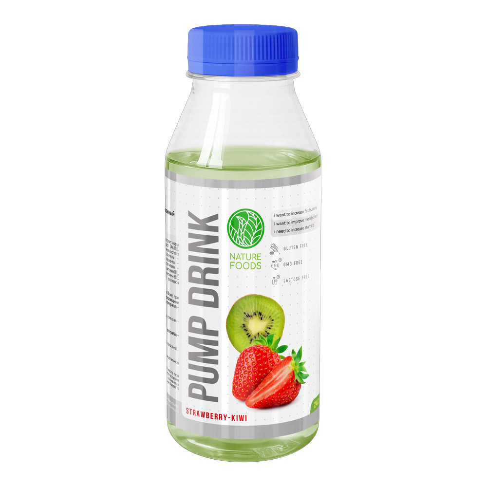 Напиток Nature foods Pump Drink , безалкогольный негазированный Pump Complex 240ml (Клубника- киви)