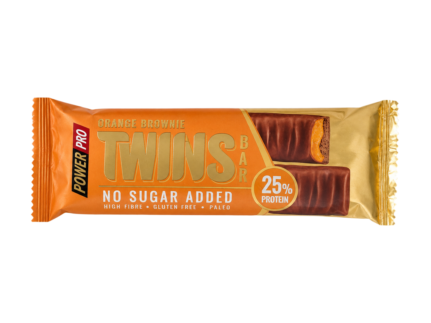 Батончик PowerPRO Twins Bar 40 г (Апельсиновый Брауни)