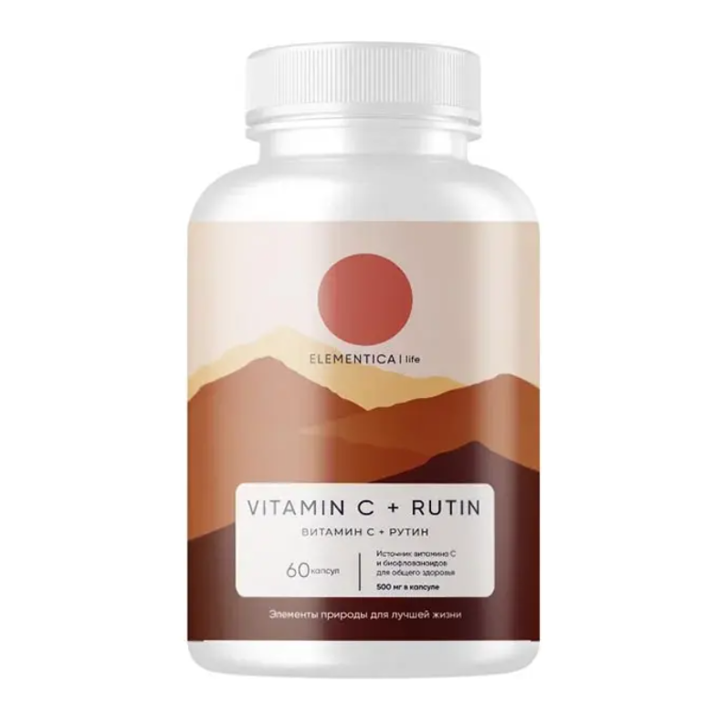 Elementica life VITAMIN C + RUTIN 500мг — купить в Хабаровске, спортивное питание 5LB