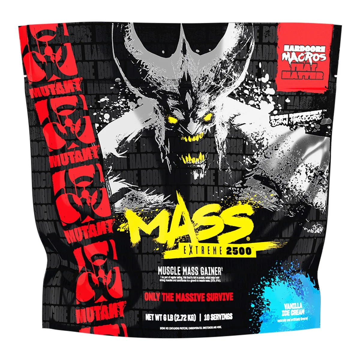 Гейнер Mutant Mass EXTREME 2500 6lb 2720г (Ванильное Мороженое)