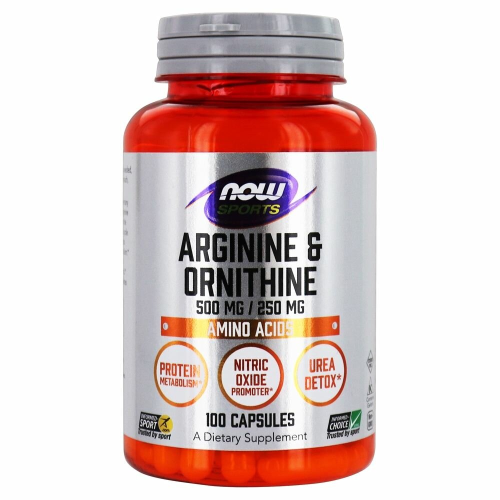 NOW Arginine & Ornithine (100 капсул)