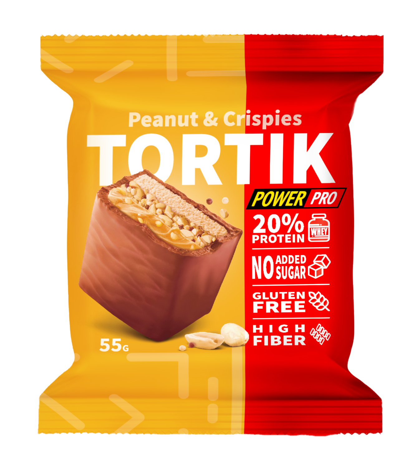 Пирожное PowerPRO Tortik 55г (Арахис Криспи)