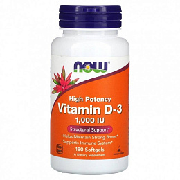 NOW Vitamin D3 1000 IU High Potency